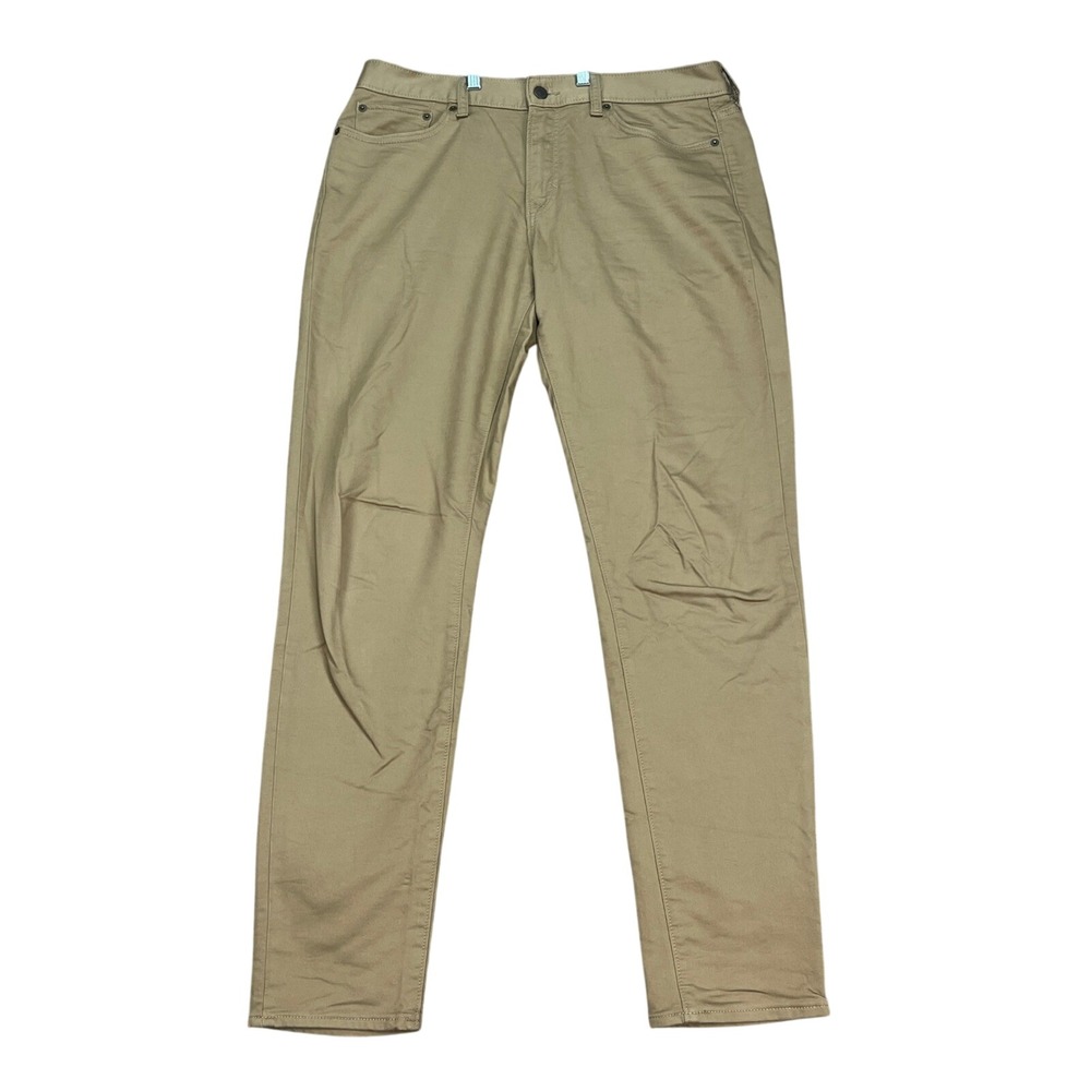 Banana Republic Travel Jean Mens 32x34 Khaki Tan Athletic Fit Stretch Washwell